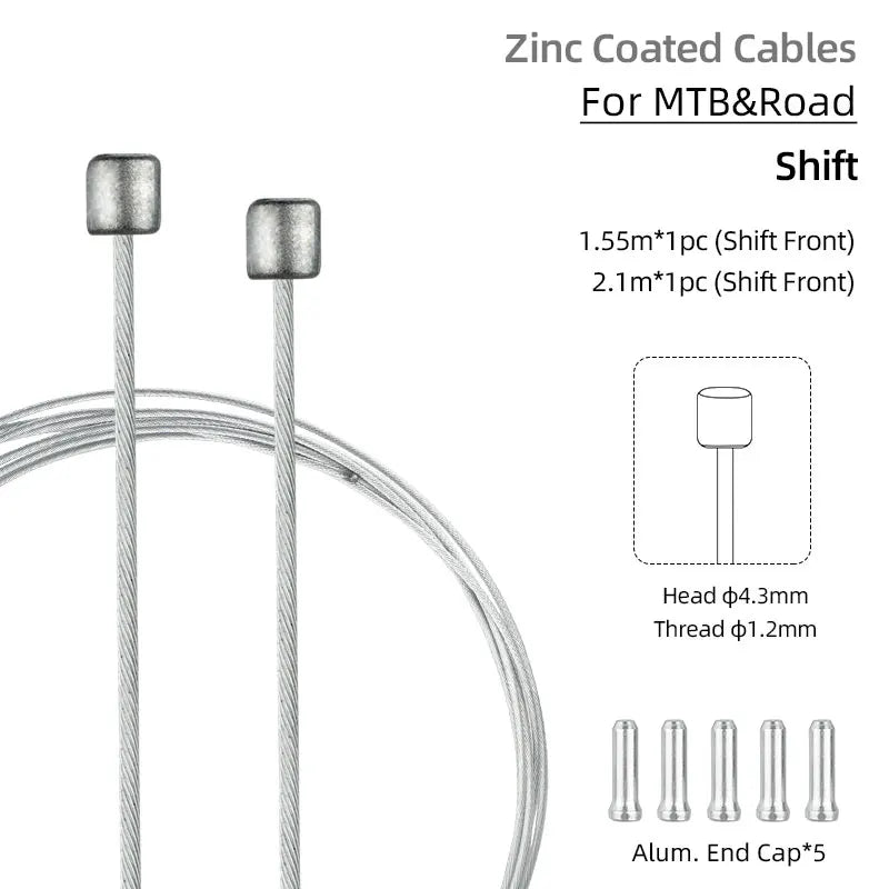 Deemount Bicycle Inner Shift Cable Kit &ndash; Rust-Free Stainless Steel Construction Shift Cable D01 F1R1 / CHINA