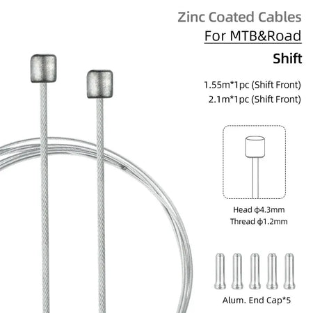 Deemount Bicycle Inner Shift Cable Kit &ndash; Rust-Free Stainless Steel Construction Shift Cable D01 F1R1 / CHINA