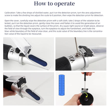 Handheld Brix Refractometer &ndash; Multi Range 0-90% Sugar