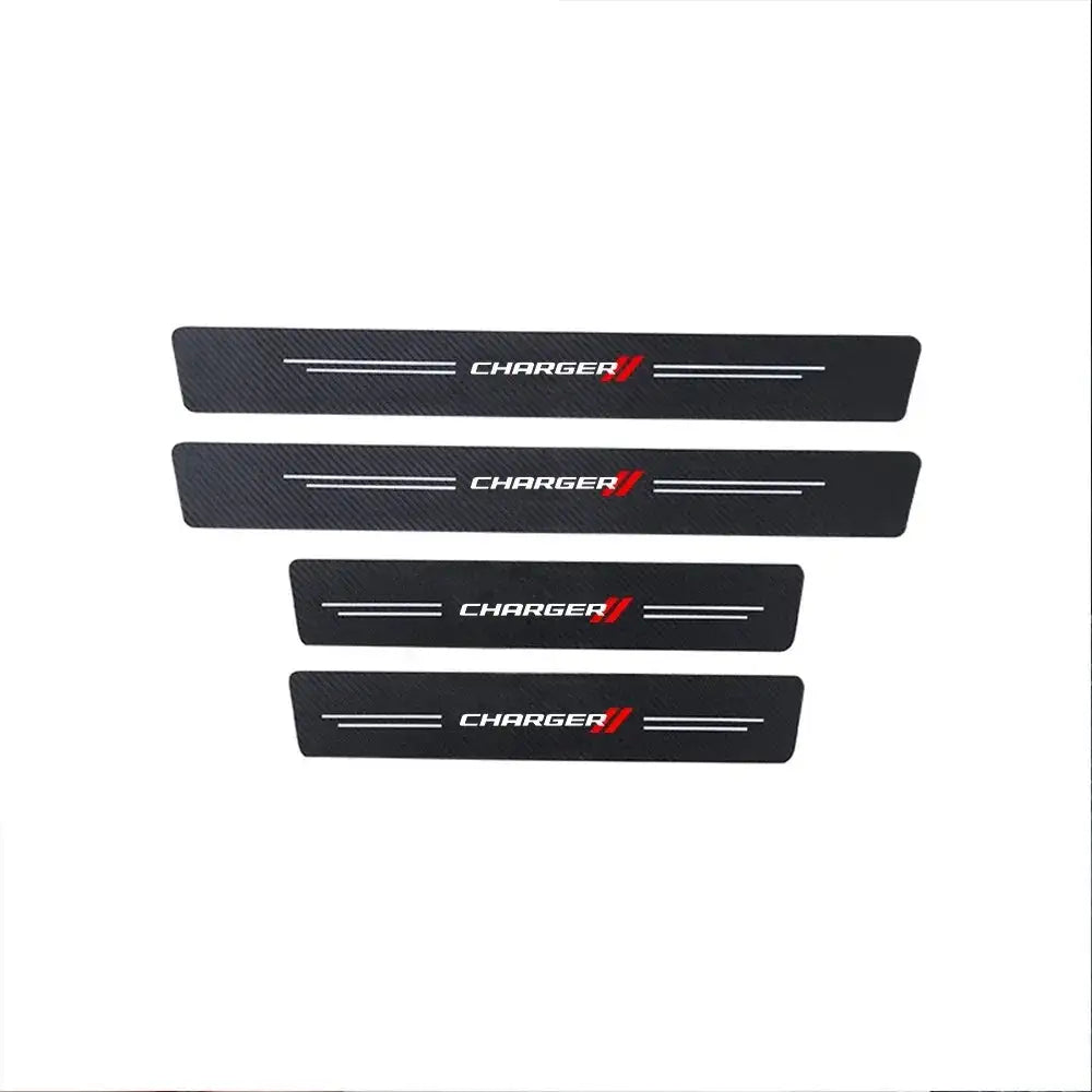 Dodge Charger Carbon Fiber Door Sill Protector 4Pcs 4pxs For CHRAGER