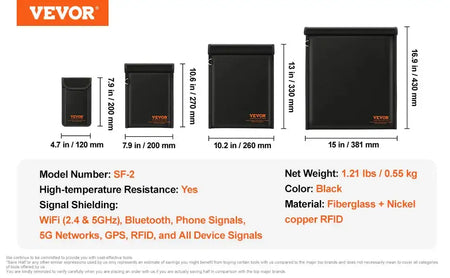 Faraday Pouch Set Fireproof Waterproof Laptops Keys Pouch Set / france