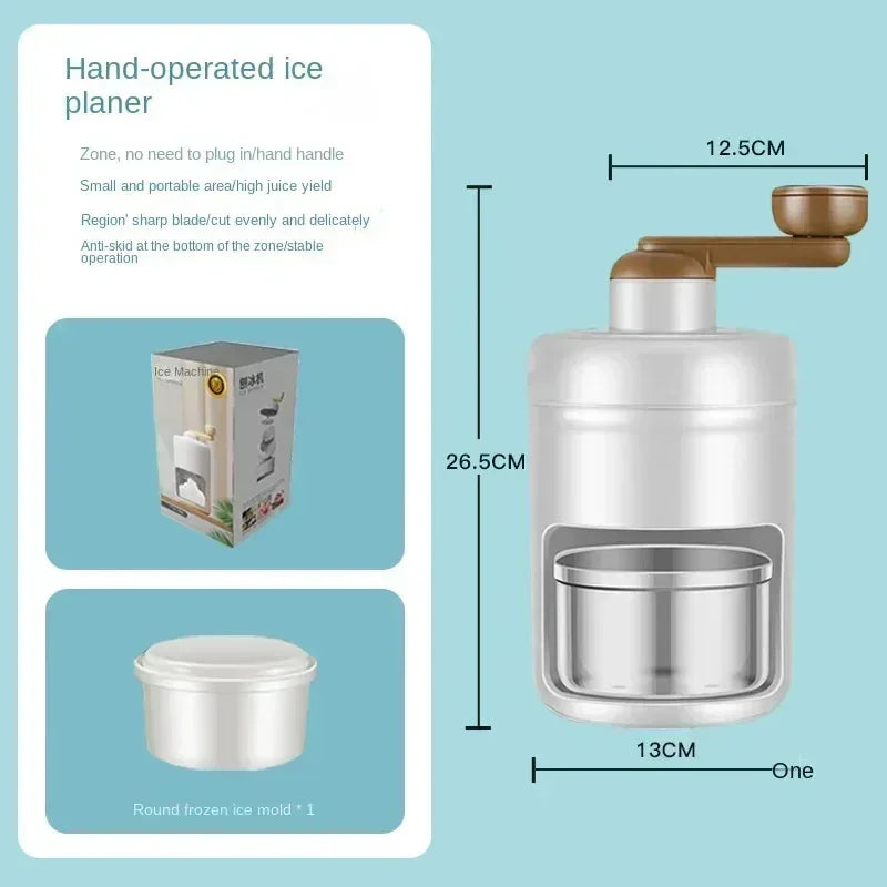 Portable Manual Ice Crusher &ndash; Durable Stainless Steel Blade
