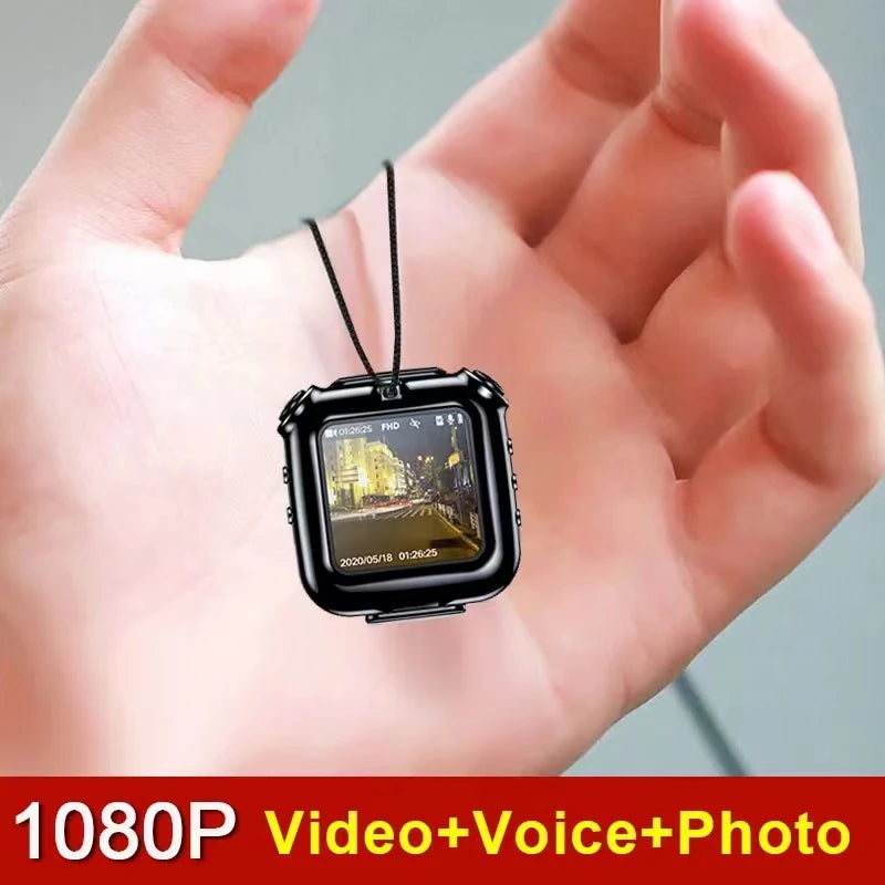 V9 Mini Clip Necklace Camera 1080P with Display &amp; Audio Recording