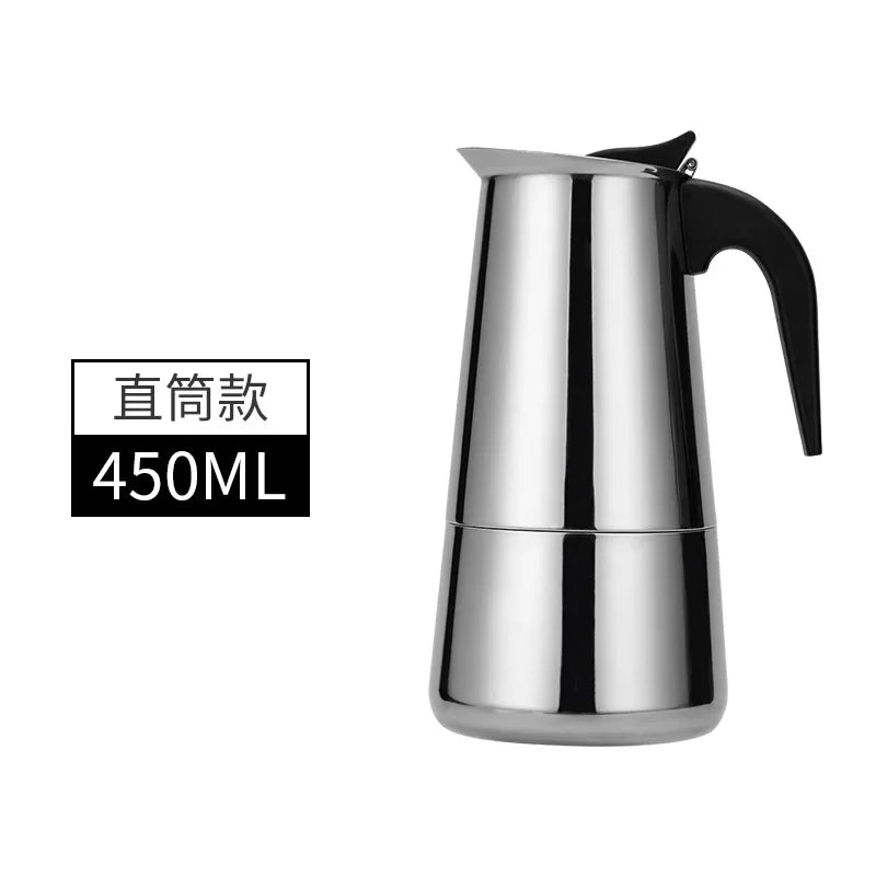 Stainless Steel Moka Pot Coffee Maker 450ml