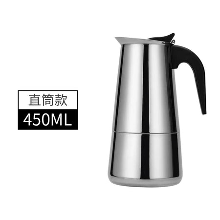 Stainless Steel Moka Pot Coffee Maker 450ml