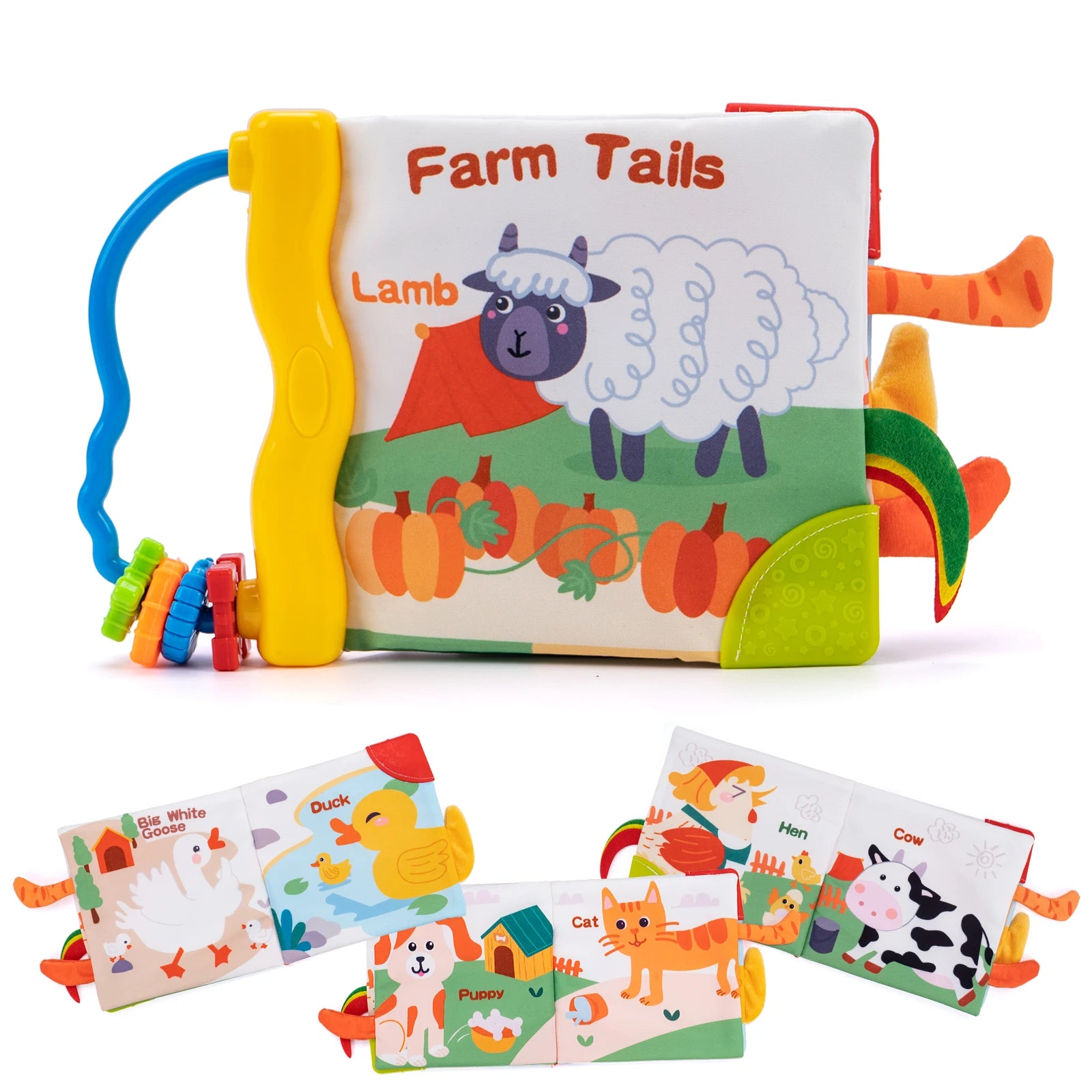 Soft Baby Cloth Book &ndash; Engaging Sensory Learning Toy Lamb