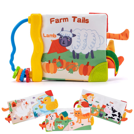 Soft Baby Cloth Book &ndash; Engaging Sensory Learning Toy Lamb