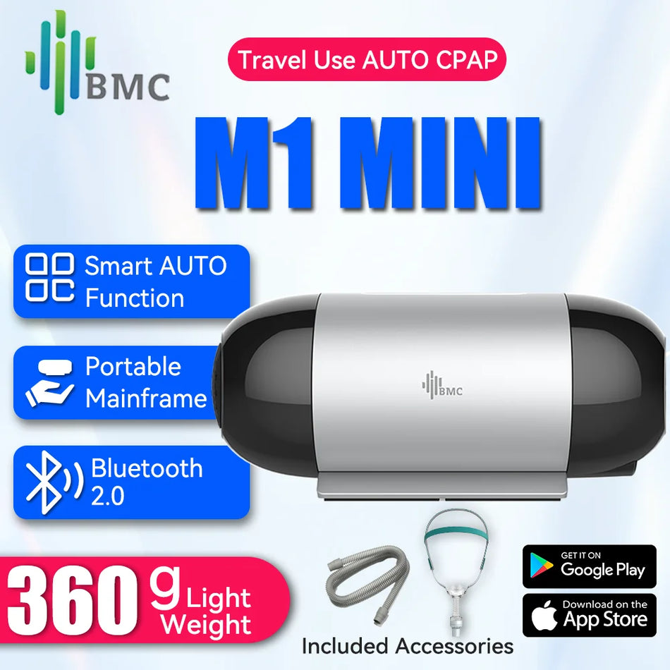 BMC M1 Mini Auto CPAP Podróżny Przenośny 4 Do 20 CmH2O