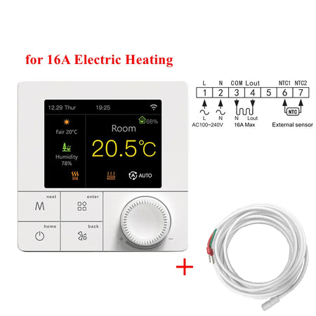Tuya WIFI Thermostat R8C &ndash; Remote App Control Smart Life 16A Electric / 100-240V
