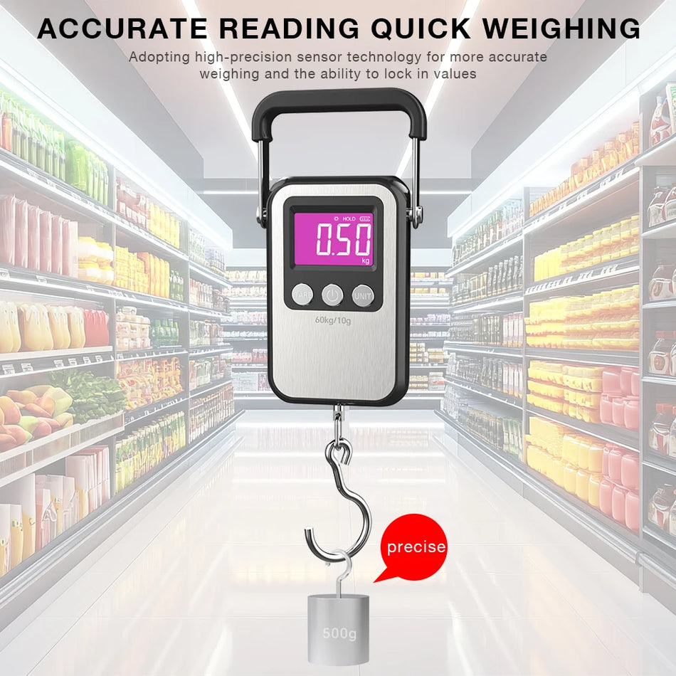 JUANJUAN Hanging Scale &ndash; 60kg Capacity LCD Display