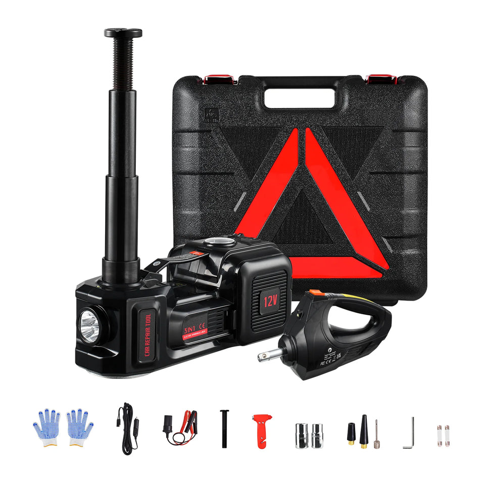 5T Ηλεκτρικός Γρύλος Αυτοκινήτου 12V Ψαλίδι Αλλαγής Ελαστικού LED