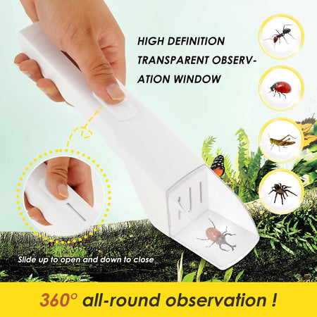 Bug Catcher for Kids - Quick Release Insect Catching Tool with Clear Window