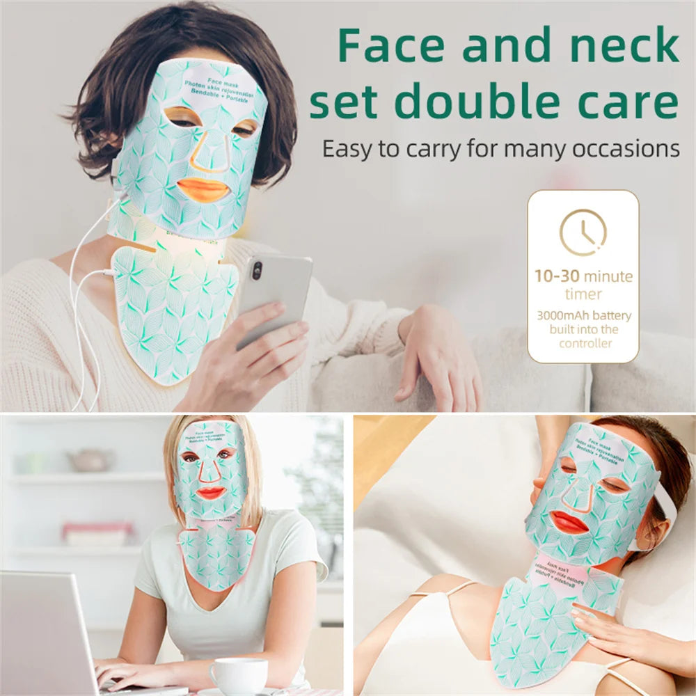 MEETCARE LED 8 Colors Face Mask &ndash; Advanced Near-Infrared Therapy for Anti-Aging and Skin Rejuvenation