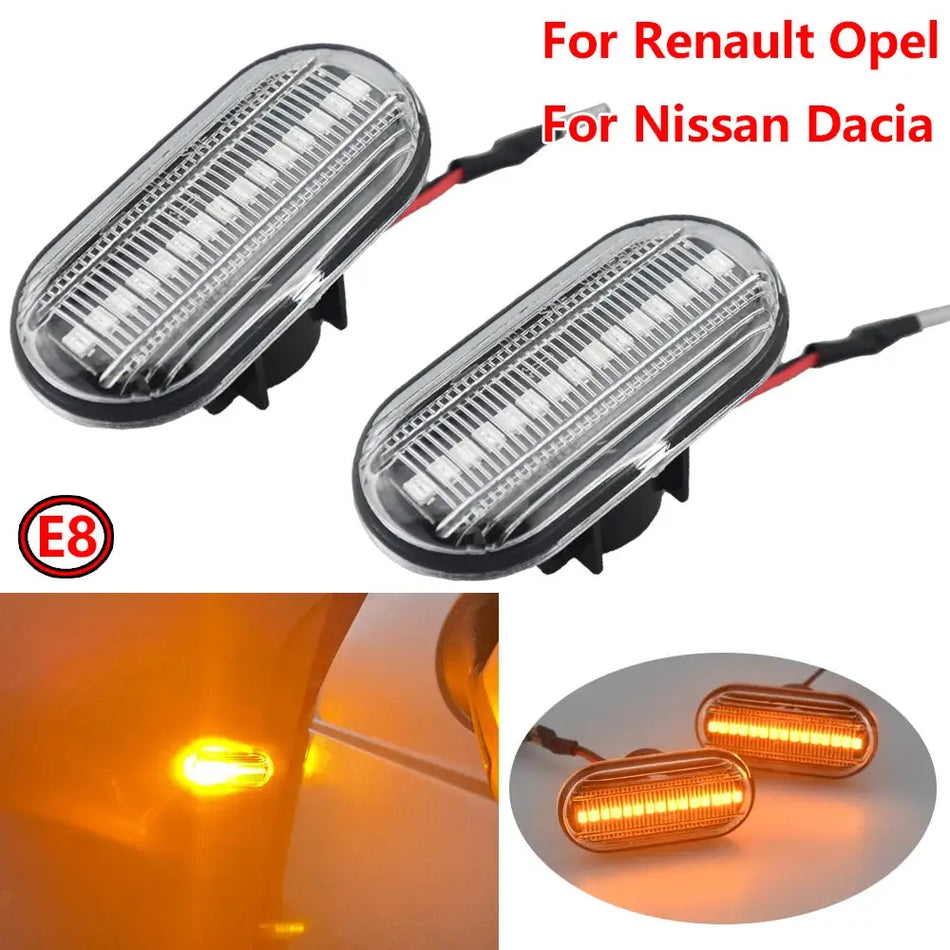 For Renault Clio 1 2 KANGOO MEGANE ESPACE TWINGO MASTER Led Dynamic Side Marker Turn Signal Light for Nissan Opel Smart FORTWO by InterCyprus Trading Ltd