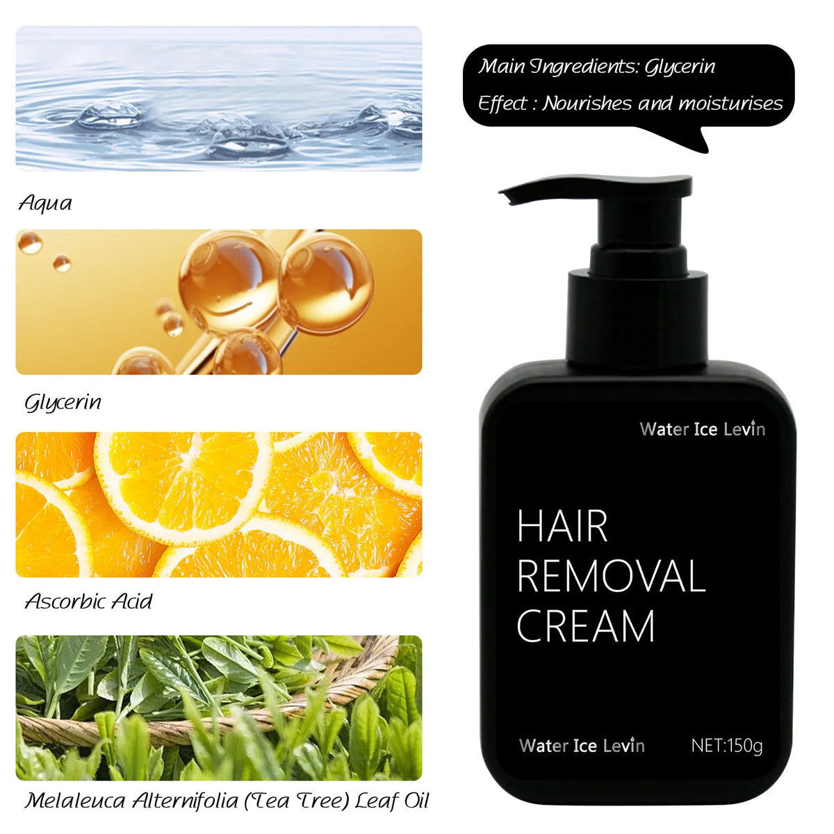 Water Ice Levin Hair Removal Cream &ndash; Painless and Permanent Hair Removal