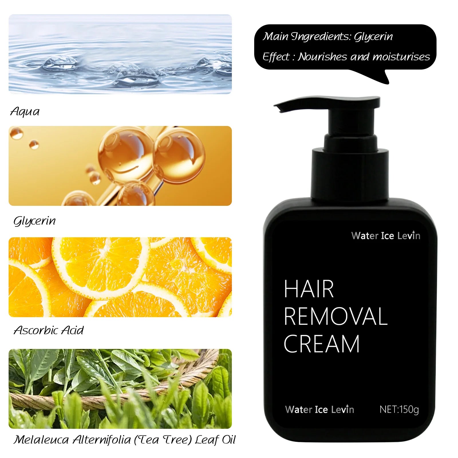 Water Ice Levin Hair Removal Cream &ndash; Painless and Permanent Hair Removal