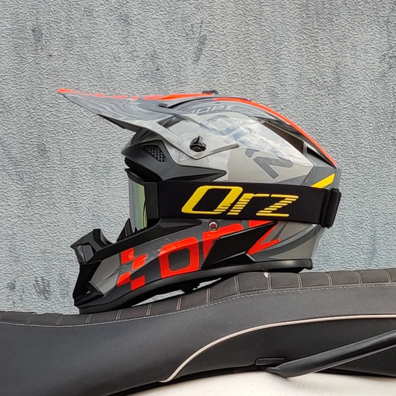 ORZ Off Road Helmet - Unisex Full Face Safety DOT Approved