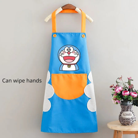 Doraemon Waterproof Oil-Proof Apron - Cute Cartoon Design A