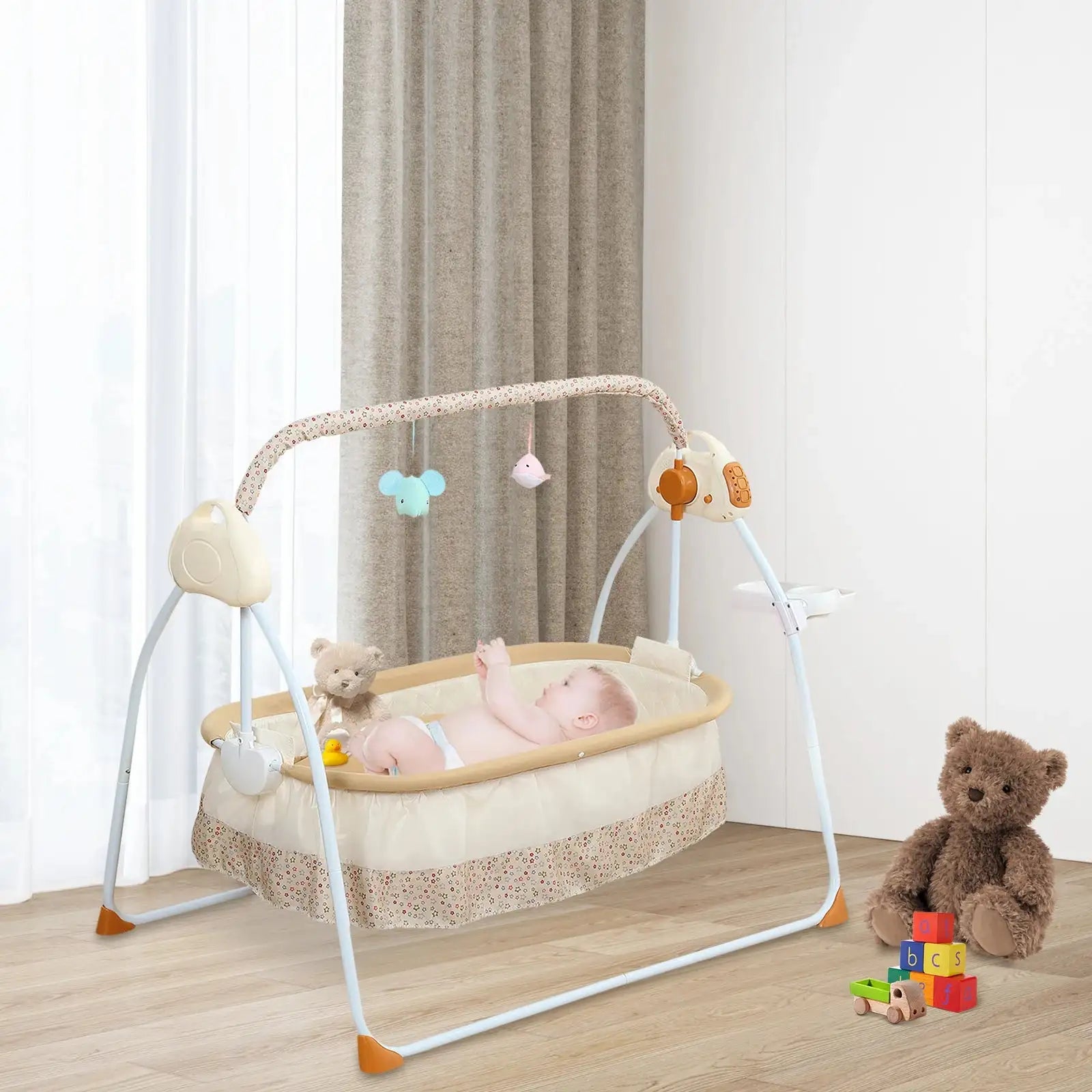 Electric Cradle Foldable Baby Cradle - Music And Swing