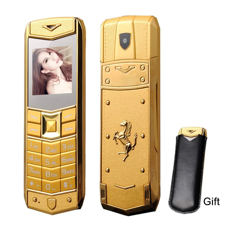 Luxury Slim Signature Phone - Bluetooth Big Button Gold / Standard