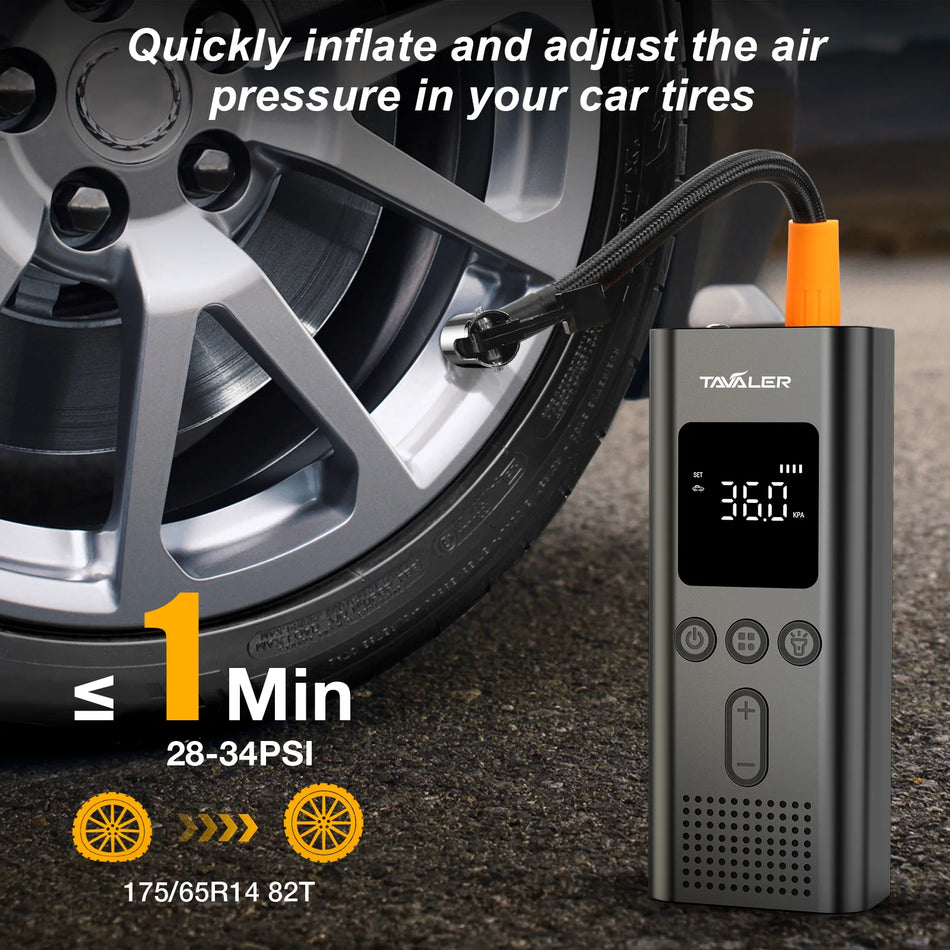 Nešiojamas belaidis skaitmeninis pūstuvas dviračiams, automobiliams su Schrader Presta vožtuvu