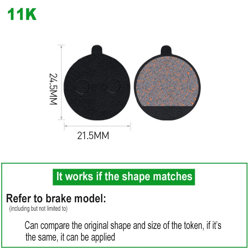 1 Pair SemiMetallic Hydraulic Disc Brake Pads &ndash; Shimano SRAM