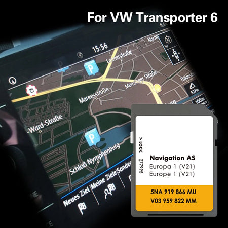 VW Transporter 6 AS V21 32GB Map SD Card 2025 &ndash; Europe Maps CHINA / for VW Transporter 6