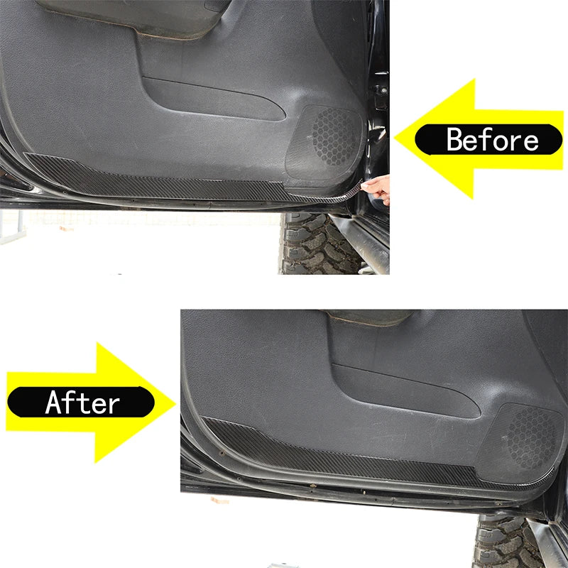 Преден панел против ритане за врата на Hummer H3 с карбонов стикер