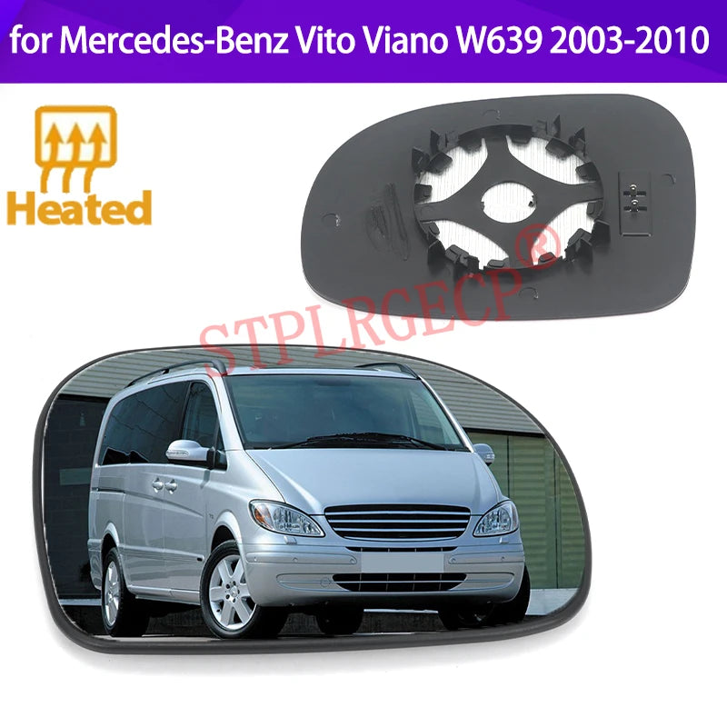 Verwarmd Deurspiegelglas voor Mercedes-Benz Vito Viano W639 2003-2010 Pre LCI