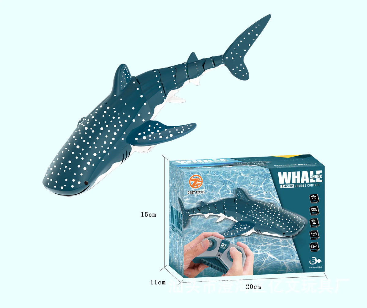 RC Shark Toy &ndash; 2.4G Remote Control Waterproof Bath Fun Spotted Whale