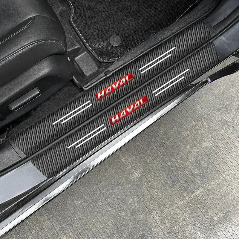 Haval Car Door Sill Protector Carbon Fiber Anti Scratch