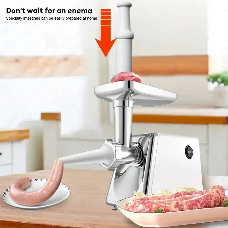 Electric Meat Grinder Sausage Maker With 3 Grinding Plates