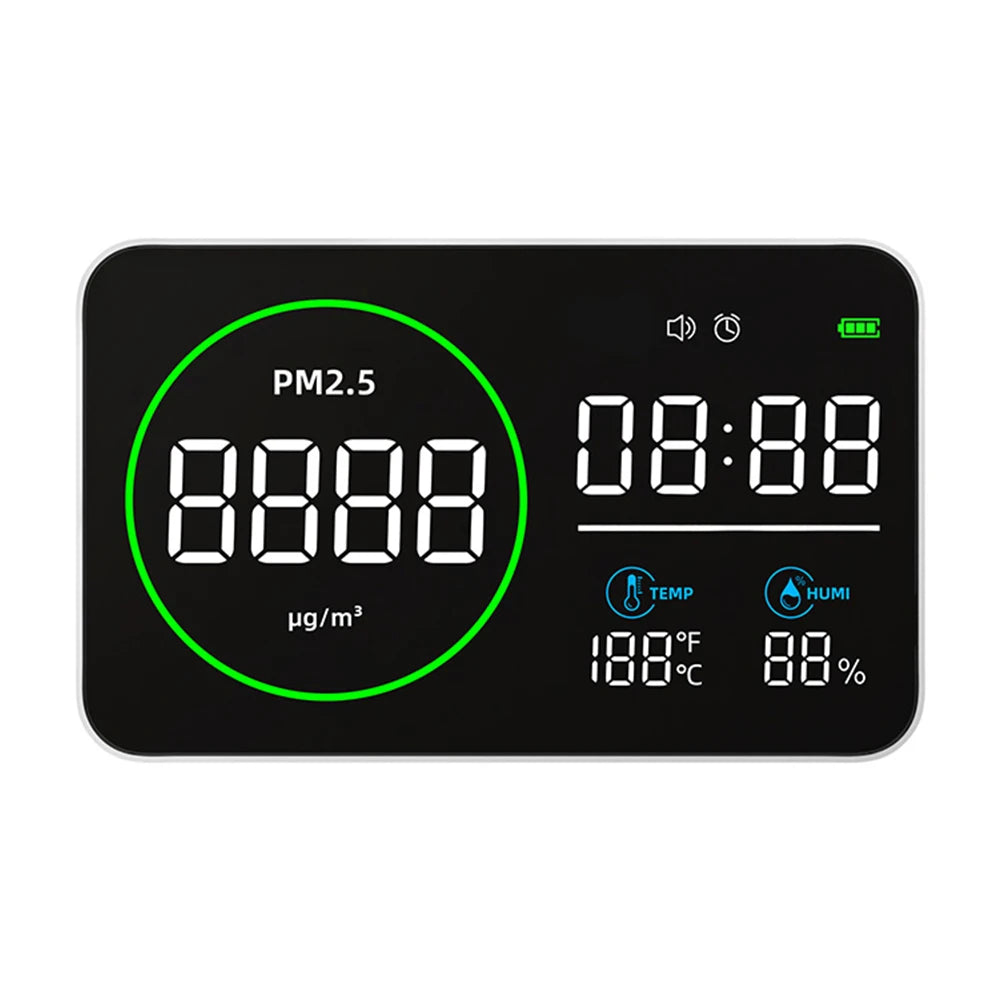 4 In1 WiFi Air Quality Monitor CO2 PM25 &ndash; Alarm Clock PM2.5 Without WIFI