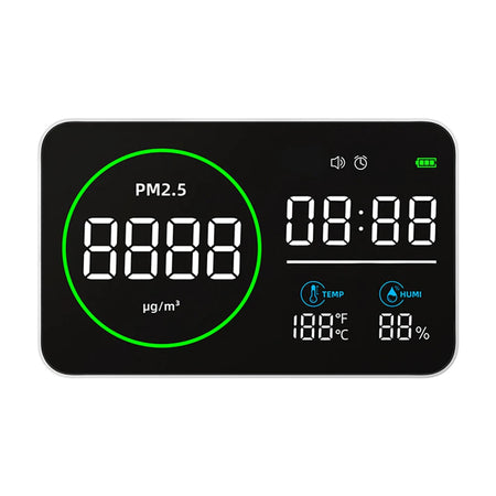 4 In1 WiFi Air Quality Monitor CO2 PM25 &ndash; Alarm Clock PM2.5 Without WIFI