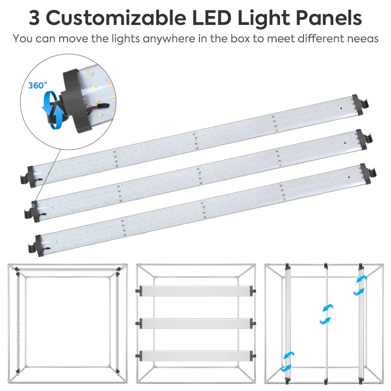 Light Box Photo Tent &ndash; Three Dimming Lights Included