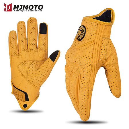 MJ-G02 - Breathable Perforated Motorbike Gloves Pro Grip