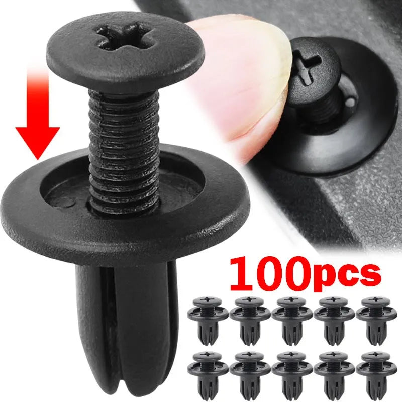 8mm Plastic Rivets Fasteners for Car Bumper &amp; Fender - Toyota, Kia, Nissan