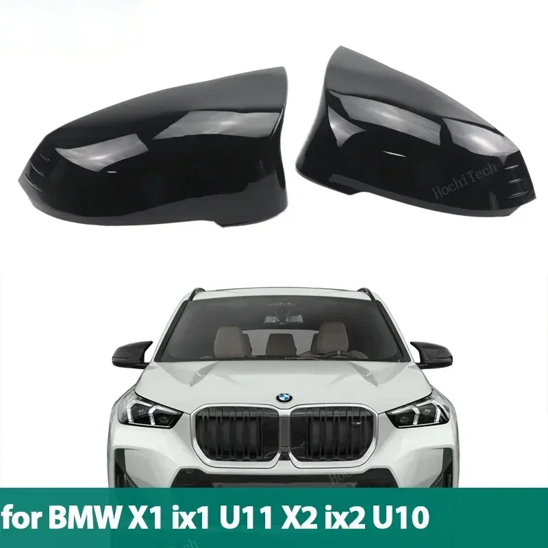 Λαμπερά Μαύρα Καπάκια Καθρέφτη για BMW X1 U11 X2 U12
