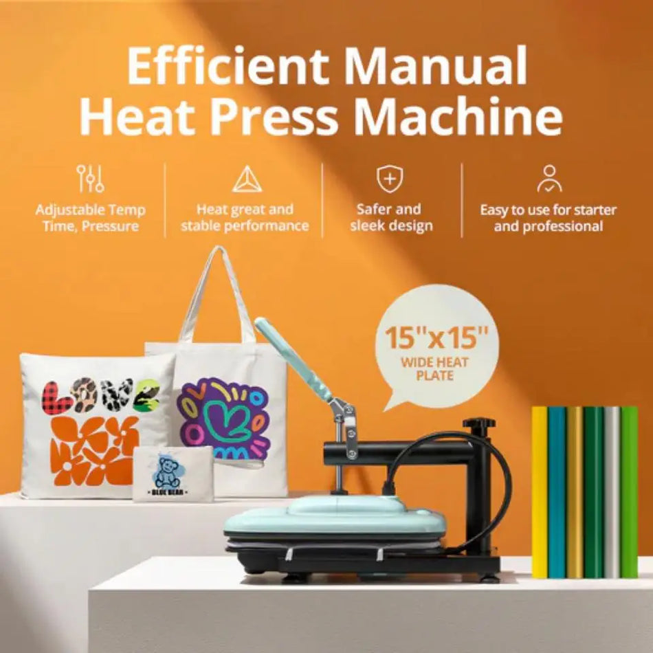 Manual Swing Away Heat Press Machine 38x38cm For Sublimation