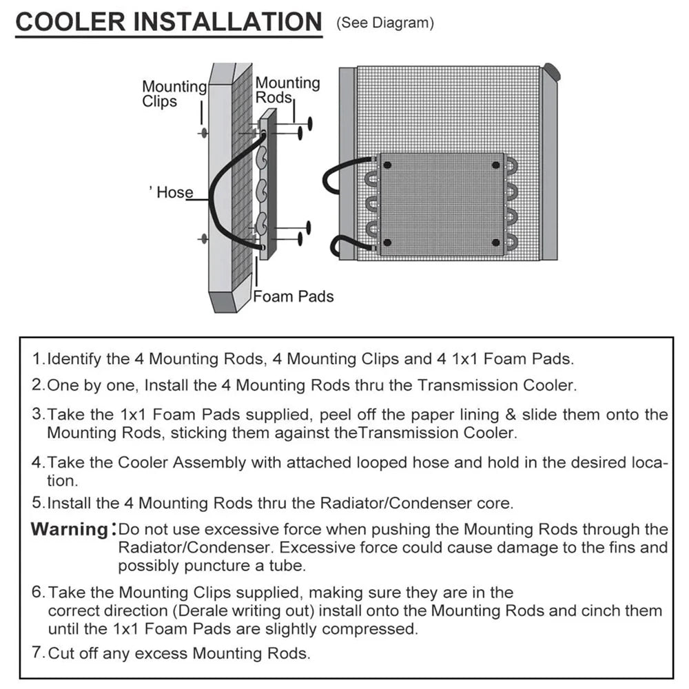 Universal 2 Rows Oil Cooler Kit, Aluminum Remote Transmission Engine Cooler Auto-Manual Radiator Converter Kit by InterCyprus Trading Ltd