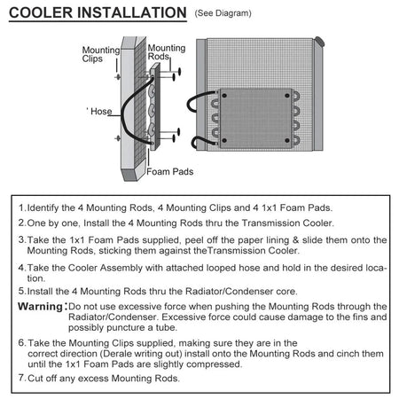 Universal 2 Rows Oil Cooler Kit, Aluminum Remote Transmission Engine Cooler Auto-Manual Radiator Converter Kit by InterCyprus Trading Ltd