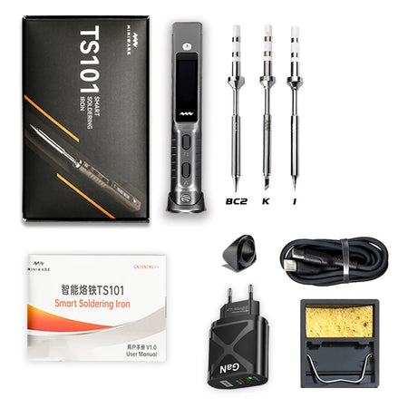 Mini Original TS101 Soldering Iron &ndash; Adjustable Temperature 3Tips Set / UK Plug