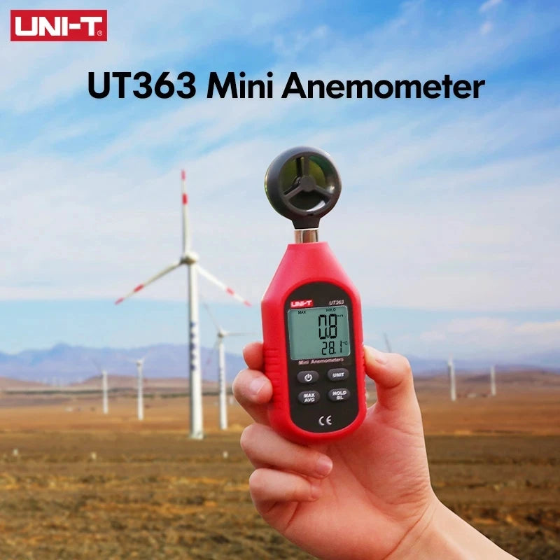 UNI-T UT363 Handheld Digital Anemometer for Wind Speed &amp; Temperature Measurement