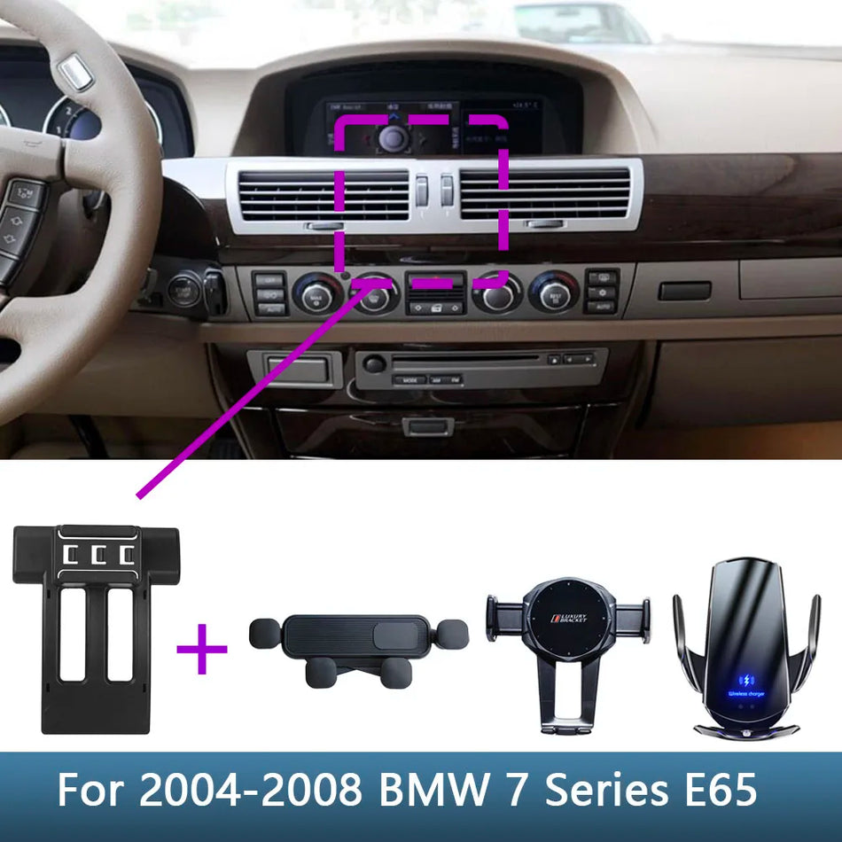 Wireless Charging Phone Holder for BMW 7 Series E65 730i 740i 750i 760i