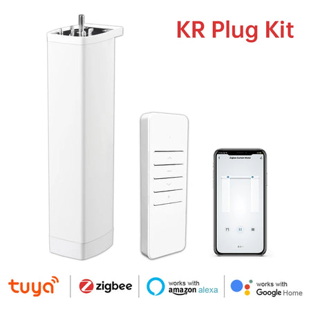 Tuya Smart WiFi/Zigbee Electric Curtain Motor with Voice Control KR Plug (Zigbee)
