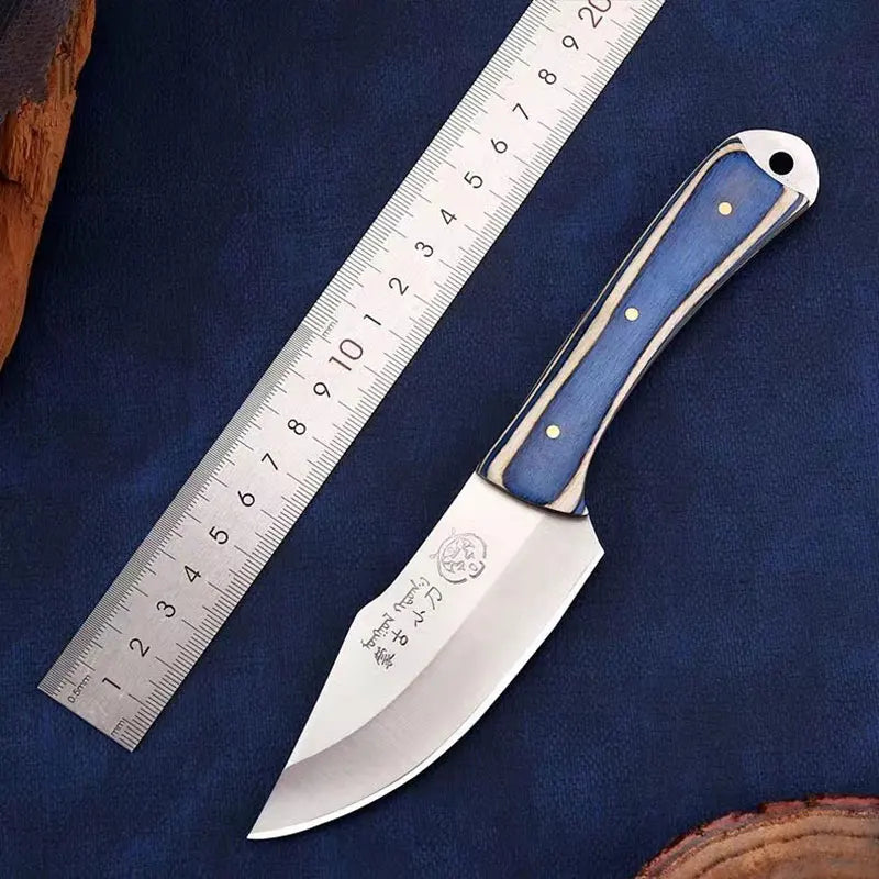 Versatile Multi-Purpose Knife with Colourful Wooden Handle