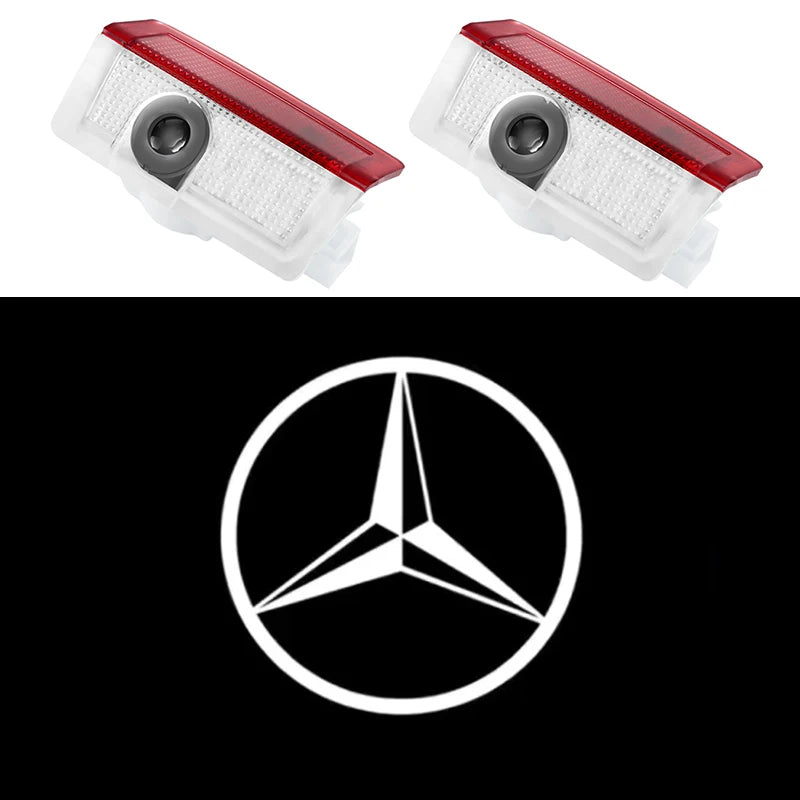 2X Car Door Welcome LED Projection Light &ndash; Mercedes AMG For Mercedes / 2Pcs
