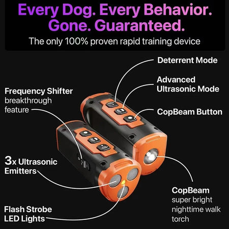 Pet Dog Repeller Ultrasonic Dog Training Device &ndash; LED Light
