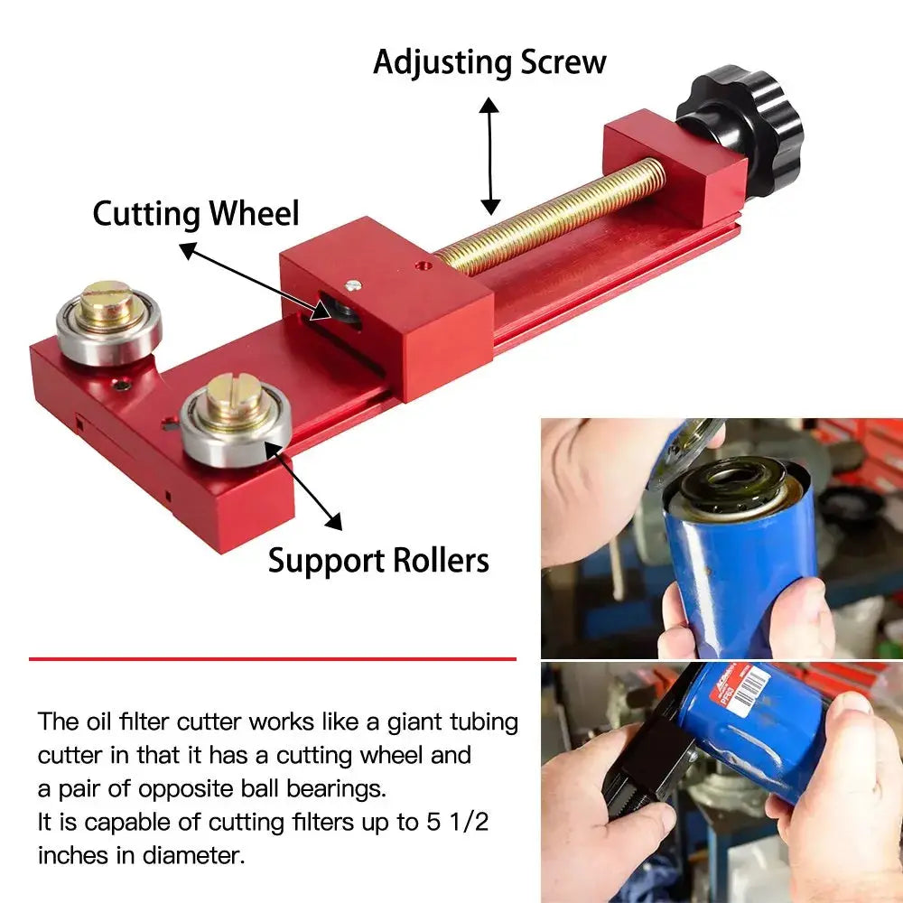 High Quality Oil Filter Cutter Cutting Tool 66490 Universal Car Oil Filter Cutter Aluminum Car Accessory Red Black XLB-1064 by InterCyprus Trading Ltd