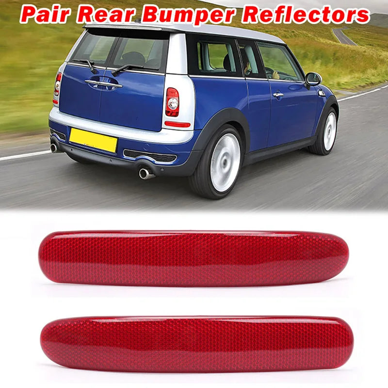 Mini Cooper Clubman R55 Galinių Bamperių Šviesų Rinkinys Raudonas Plastikinis Lęšio Dangtelis